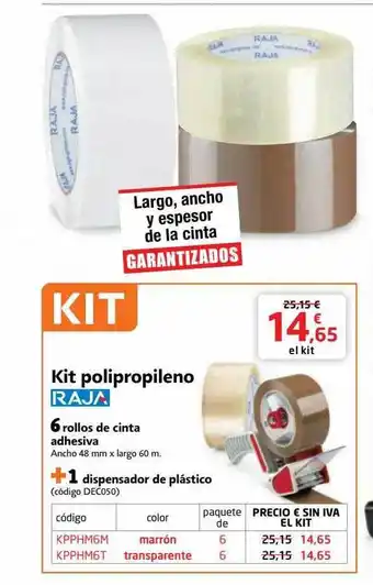 Kit polipropileno raja
