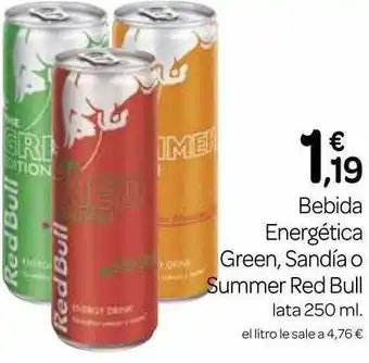 Supermercados El Jamón Bebida energética green sandía o summer red bull lta oferta