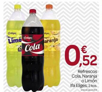 Supermercados El Jamón Refrescos cola naranja o limón ifa eliges oferta