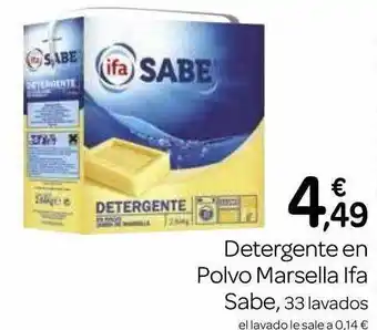 Supermercados El Jamón Detergente en polvo marsella ifa sabe 33 lavados oferta