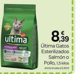 Supermercados El Jamón Última gatos esterilizados salmón o pollo oferta