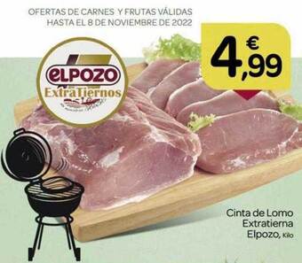 Supermercados El Jamón Cinta de lomo extratierna elpozo oferta