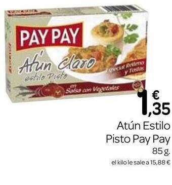 Supermercados El Jamón Atún estilo pisto pay pay oferta