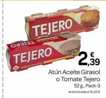Supermercados El Jamón Atún aceite girasol o tomate tejero pack-3 oferta