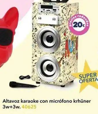 Tiendas MGI Altavoz karaoke con micrófono krhüner 3w+3w oferta