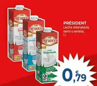 CashDiplo Président leche desnatada semi o entera oferta