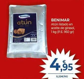 CashDiplo Benimar atún listado en aceite de girasol oferta