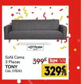 Conforama Sofá cama 3 plazas tony oferta
