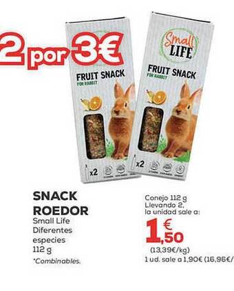 Kiwoko Snack roedor small life diferentes especies oferta