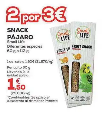 Kiwoko Snack pájaro small life oferta