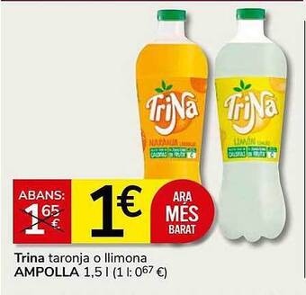 Consum Trina taronja o llimona ampolla oferta
