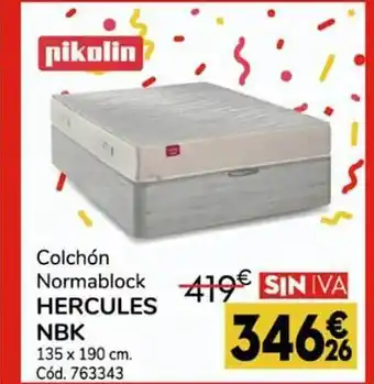 Conforama Pikolin colchón normablock hercules nbk oferta