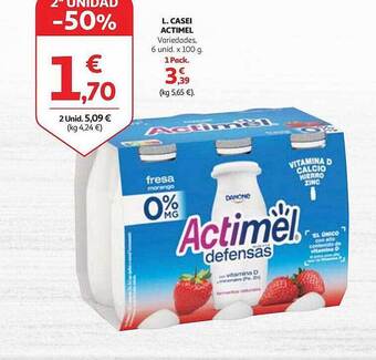 Alcampo L casei actimel oferta