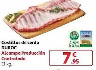 Alcampo Costillas de cerdo duroc oferta