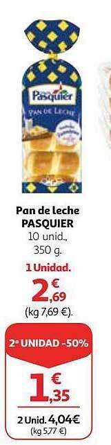 Alcampo Pan de leche pasquier oferta