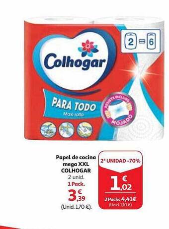 Alcampo Papel de cocina mega xxl colhogar oferta