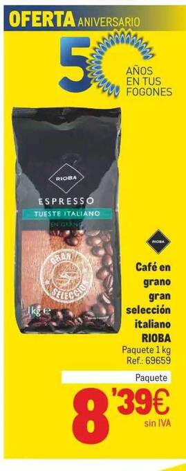 Makro Café en grano gran selección italiano rioba oferta