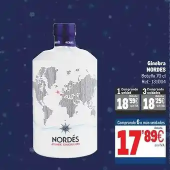 Makro Ginebra nordes botella oferta