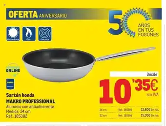 Makro Sartén honda makro professional oferta