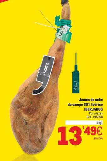 Makro Jamón de cebo de campo 50% ibérico iberjabug oferta