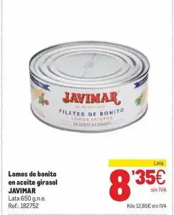 Makro Lomos de bonito en aceite girasol javimar lata oferta