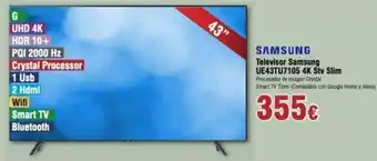 FROIZ Televisor Samsung UE43TU7105 4K Stv Slim oferta