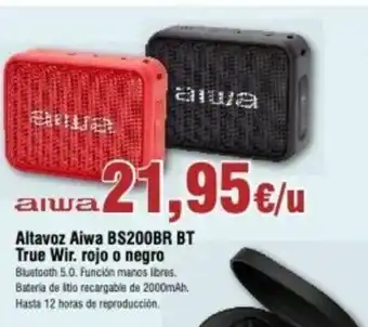 FROIZ Altavoz Aiwa BS200BR BT True Wir. rojo o negro oferta