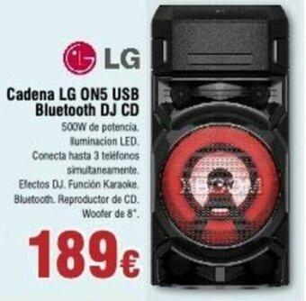 FROIZ Cadena LG ON5 USB Bluetooth DJ CD oferta