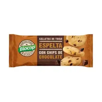 Galletas de espelta con chips de chocolate biocop 32 g
