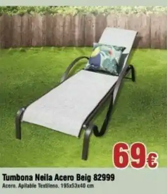 FROIZ Tumbona Neila Acero Beig 82999 oferta