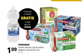 Coviran Pompadour Infusión valeriana cola de caballo delagaxan o duerme bien 20 u oferta