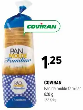 Coviran Corivan Pan De molde familiar 820 g oferta