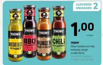 Coviran Thomy Salsa mostaza con miel barbocoa burger o chilli 230 ml oferta