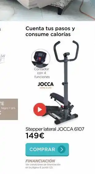 La tienda en casa Cuenta tus pasos y consume calorías contador con 4 funciones jocca home & life stepper lateral jocca 6107 149€ comprar oferta