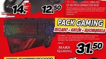 Mandatelo.com 14€ tum 12,50 10 grad hingaminación en cha ajab (cu-p-0 teclado gaming pro-k5 sp-retroiluminación rgb pack gaming tecla oferta