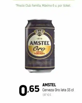Coviran Amstel cerveza oro lata 33 cl oferta