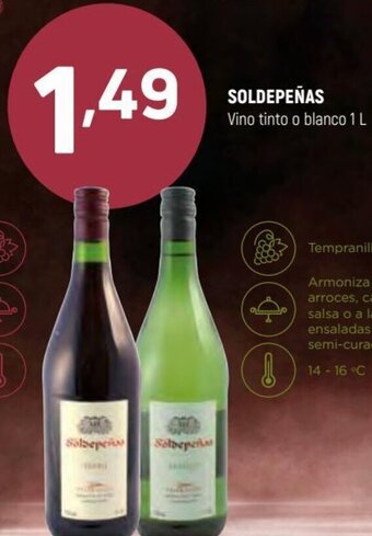 Coviran Soldepeñas Vino tinto o blanco 1 L oferta