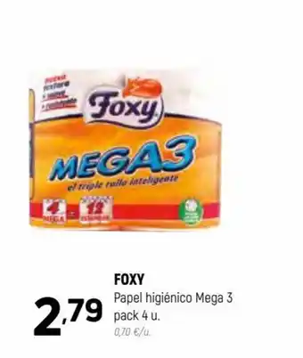 Coviran Foxy Papel Higiénico Mega 3 oferta