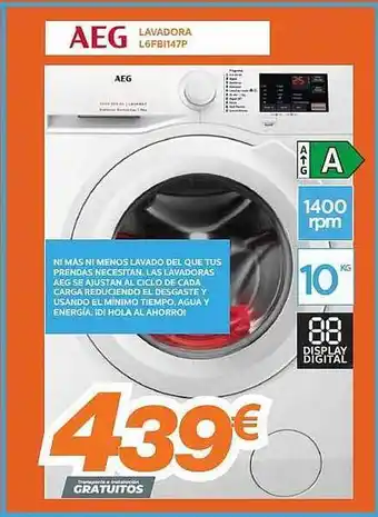 Pascual Martí Aeg lavadora l6fbi147p oferta