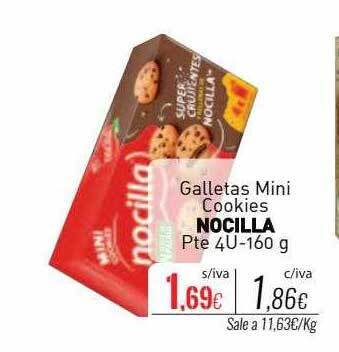 Cuevas Cash Galletas mini cookies nocilla oferta