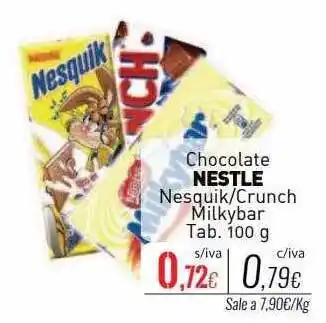 Cuevas Cash Chocolate nestle nesquik-crunch milkybar tab. oferta