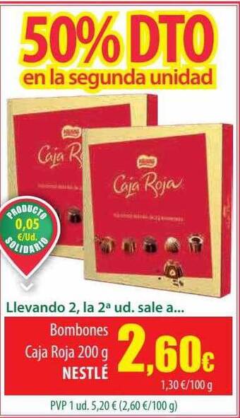 Spar Tenerife Bombones caja roja nestlé oferta