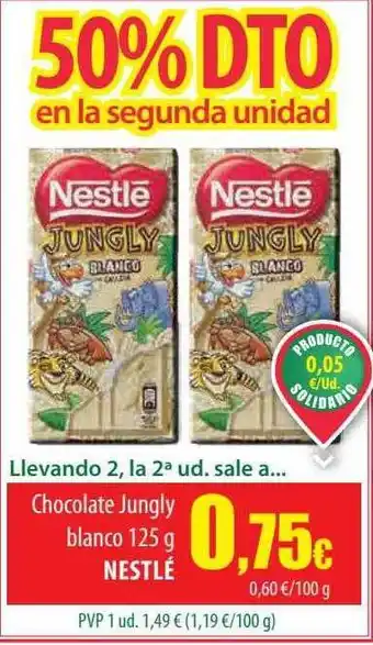 Spar Tenerife Chocolate jungly blanco nestlé oferta
