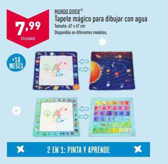 ALDI Mundo diver tapete mágico para dibujar con agua oferta