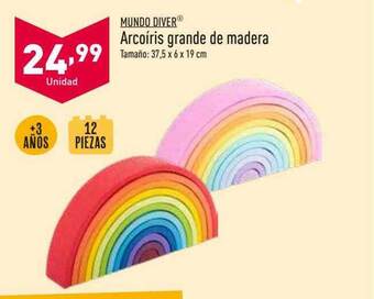 ALDI Mundo diver arcoíris grande de madera oferta
