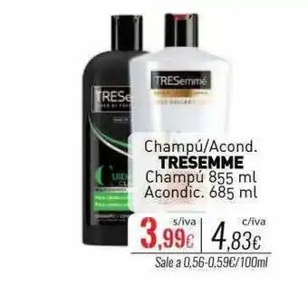 Cuevas Cash Champú-acond. tresemme champú acondic. oferta