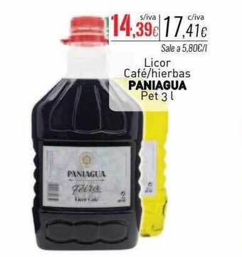 Cuevas Cash Licor café-hierbas paniagua pet oferta