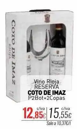 Cuevas Cash Vino rioja reserva coto de imaz oferta