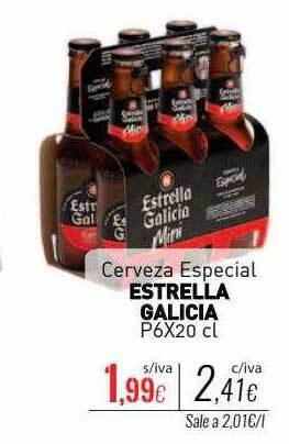 Cuevas Cash Cerveza especial estrella galicia oferta