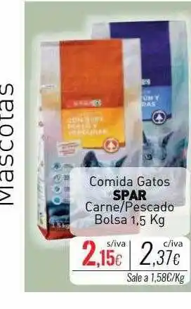 Cuevas Cash Comida gatos spar carne-pescado bolsa oferta